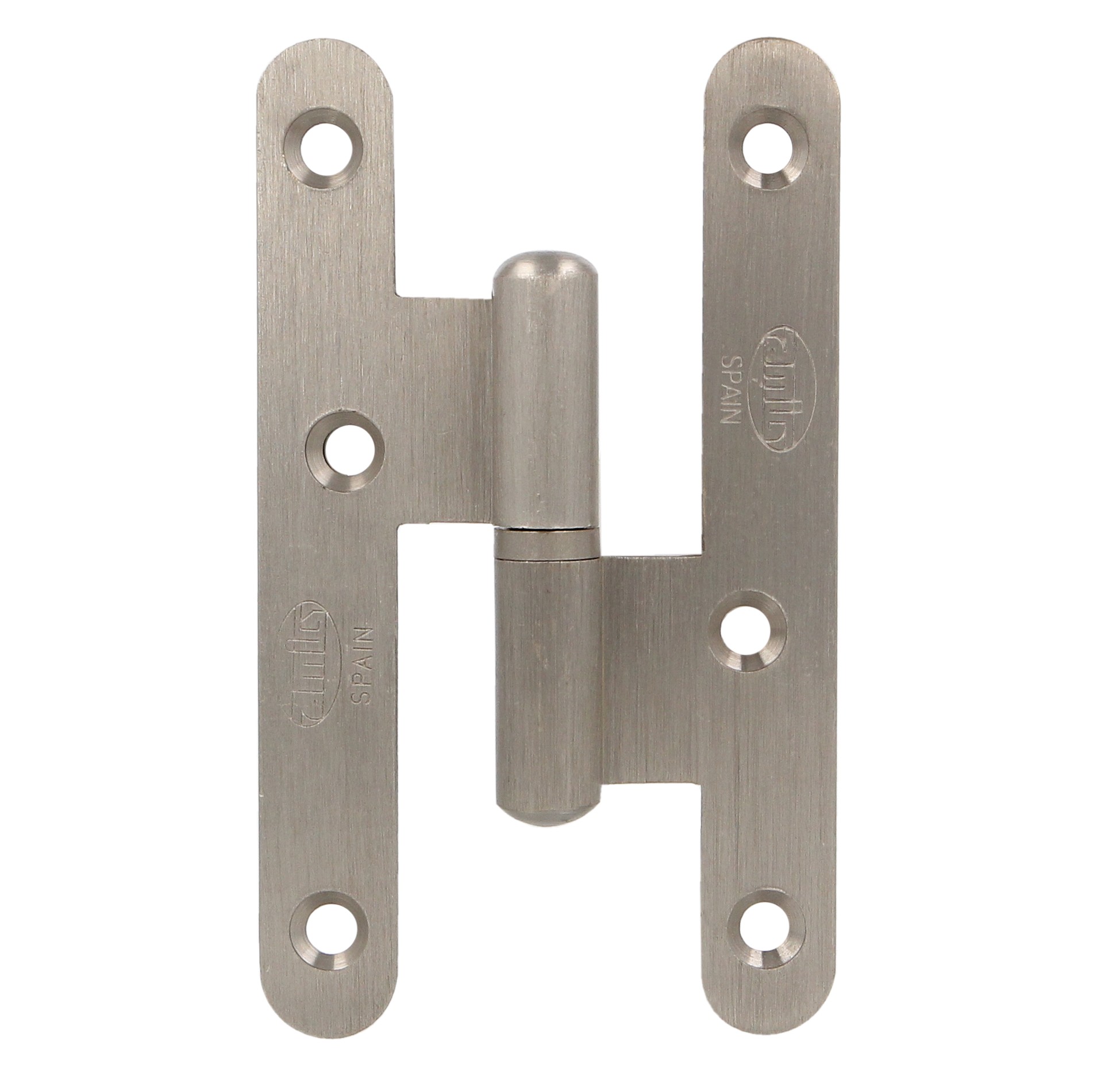AMIG 14067 | Pernio perfil laminado  405 | 95 x 52 x 2,3 mm | Latón | Cromado mate - Izquierda